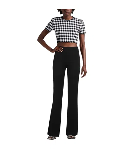 Max Mara Studio-inspired High-waist Flared Trousers With Pressed Pleats In Black