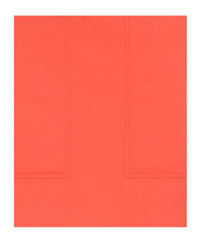 Max Mara Solid Color Twill Pants In Orange