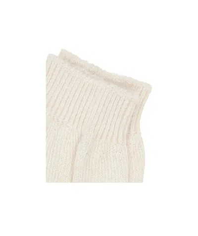 Maison Margiela Solid Color Knit Socks In White