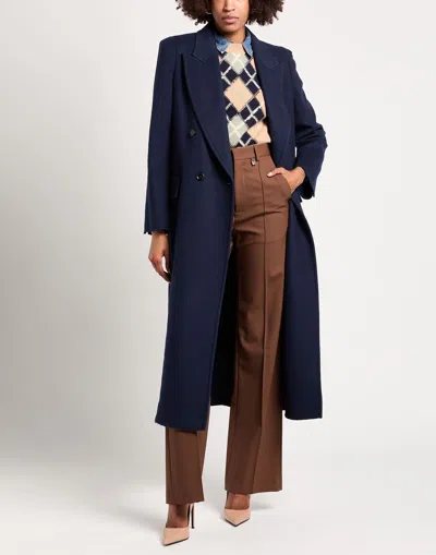 Max Mara Double-breasted Coat In Blue