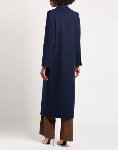 Max Mara Double-breasted Coat In Blue