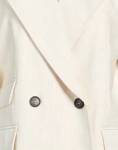 Maxco. Double-breasted Suit Jacket In White