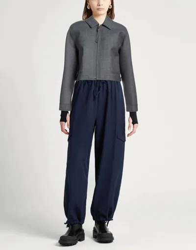 Maxco. Simple Long-sleeve Coat In Gray