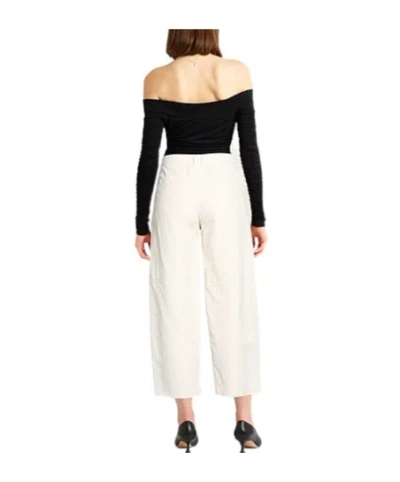 Max Mara Elastic Boot-shaped Pants In White