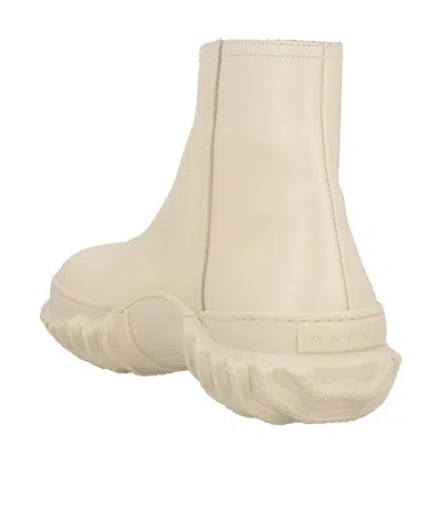 Marni Solid Color Ankle Boots In Neutral