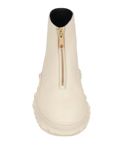 Marni Solid Color Ankle Boots In Neutral