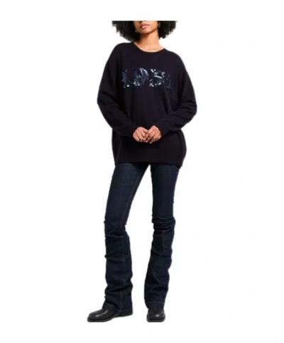 Max Mara Light And Thin Knitted Sweater In Blue