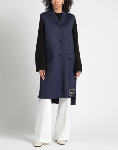 Marni Single-breasted Coat In Blue