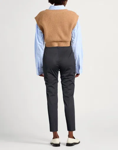 Max Mara Solid Color Slim-fit Trousers In Black