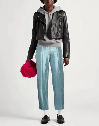 Max Mara Plain Simple Casual Pants In Blue