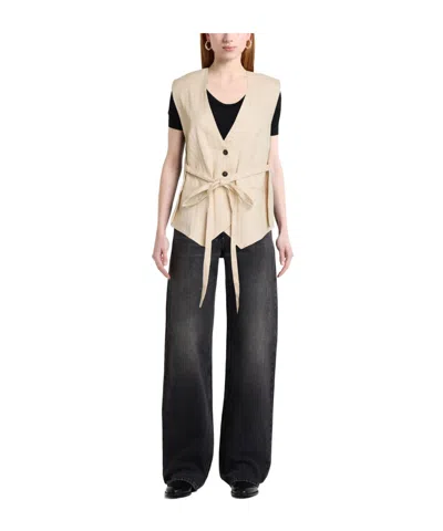 Maxco. Solid Color Waistcoats In Neutral