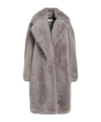 Sportmax Long-sleeved Coat In Gray