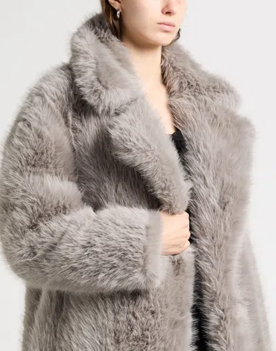 Sportmax Long-sleeved Coat In Gray