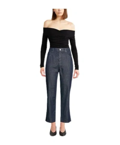 Max Mara Denim Straight-leg Pants In Multi