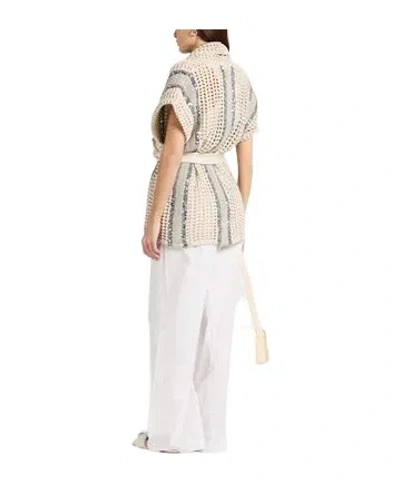 Brunello Cucinelli Two-color Knitted Top In Multi