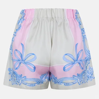 Versace Printed Shorts In White