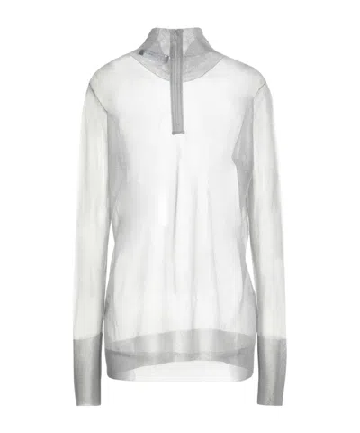 Dolce & Gabbana Solid Color Turtleneck Knit Sweater In White