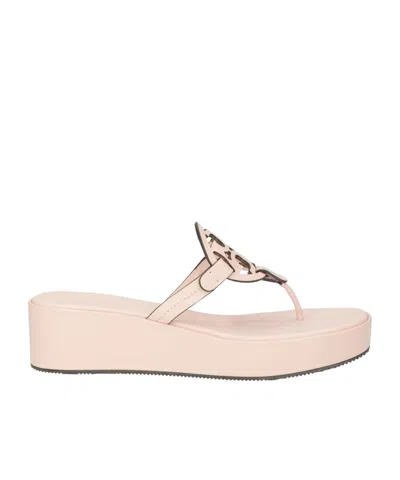 Tory Burch Woman Thong Sandal Light Pink Size 6.5 Leather In Pink