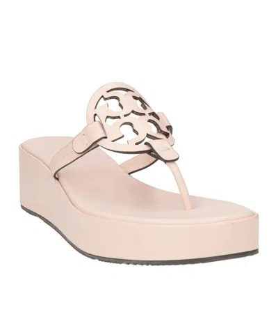 Tory Burch Woman Thong Sandal Light Pink Size 6.5 Leather In Pink