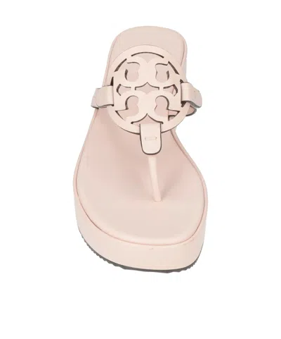 Tory Burch Woman Thong Sandal Light Pink Size 6.5 Leather In Pink