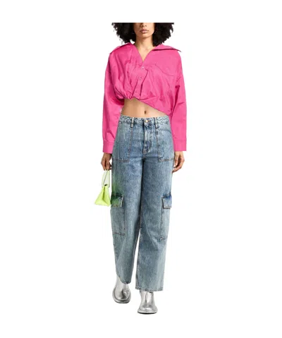 Jacquemus Minimal Solid Shirt In Pink