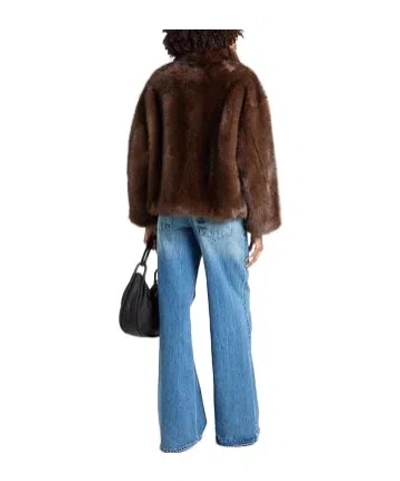 Maxco. Plain Colour Shearling In Brown