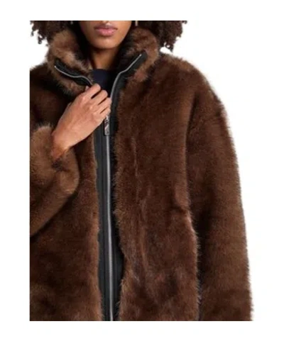 Maxco. Plain Colour Shearling In Brown