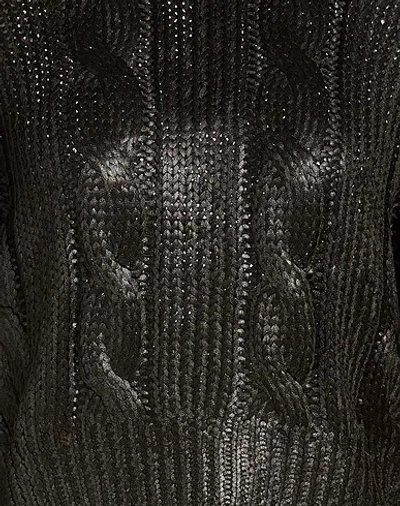 Diesel Cable Knit Crewneck Sweater In Black