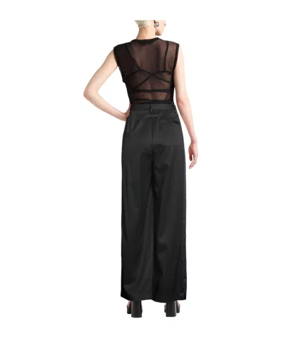 Mm6 Maison Margiela Solid Color Flared Trousers In Multi