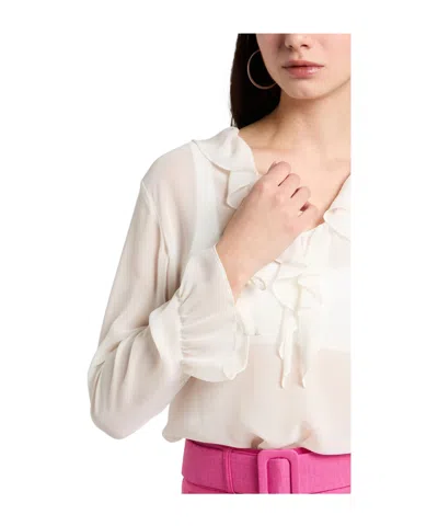 Max Mara Solid Color Silk Tops In Multi