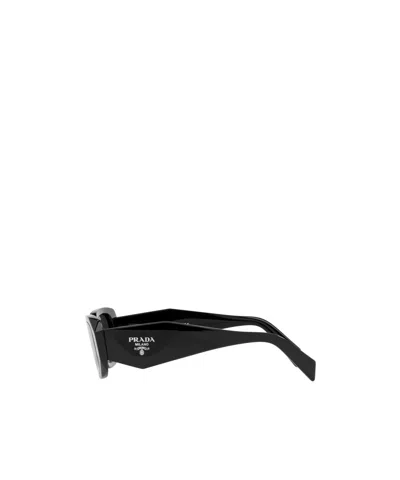 Prada Rectangular Frame Sunglasses In Black