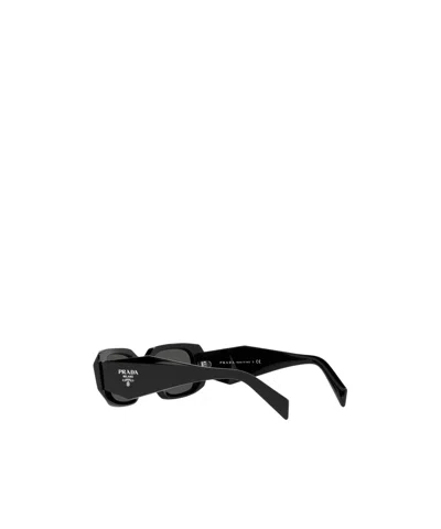 Prada Rectangular Frame Sunglasses In Black