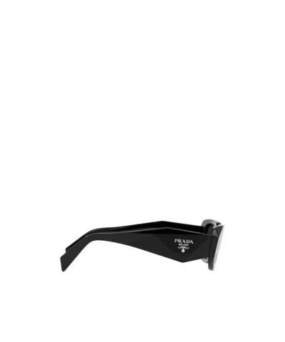 Prada Rectangular Frame Sunglasses In Black