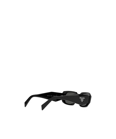 Prada Rectangular Frame Sunglasses In Black