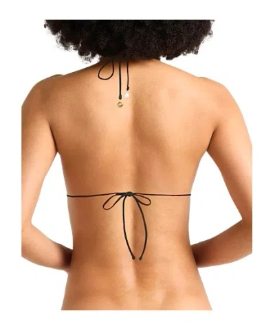 Tory Burch Plain Colour Bikini Tops In Black