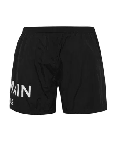 Balmain Logo Swimming Trunks In Multi
