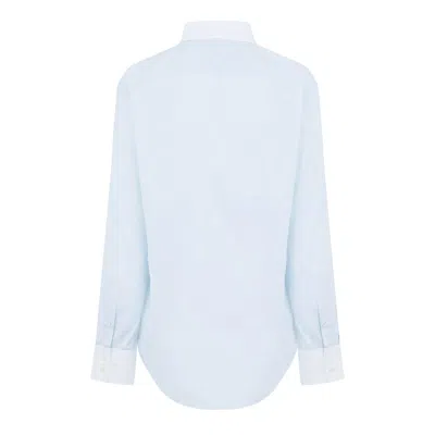 Prada Long Sleeve Blouse In Blue