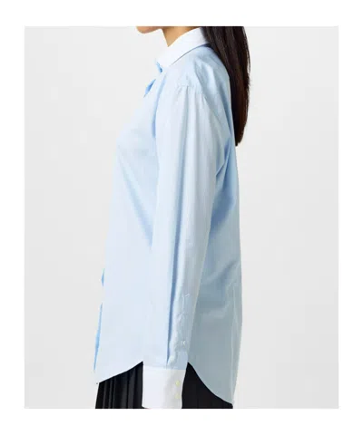 Prada Long Sleeve Blouse In Blue