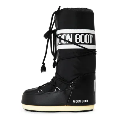 Moon Boot Icon Nylon Boots In Black