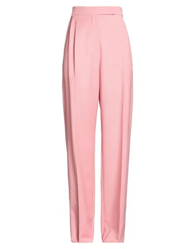 Max Mara Versatile Minimalist Solid Color Casual Pants In Pink