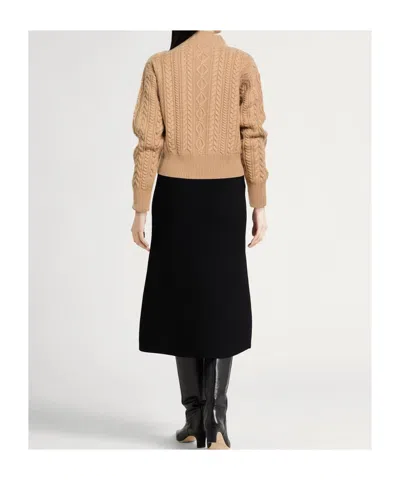 Max Mara Solid Lightweight Wool Knit Top In Neutral