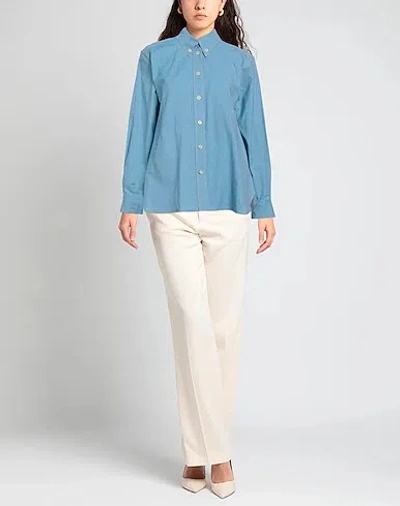 Isabel Marant Minimal Solid Shirt In Blue