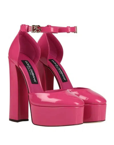 Dolce & Gabbana Solid Color Courts In Pink