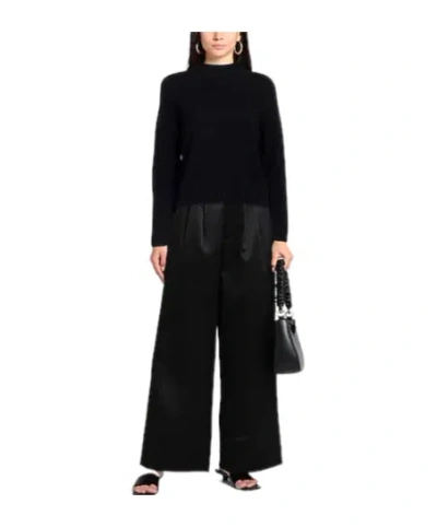Max Mara Solid Color Knit Long-sleeve Top In Black