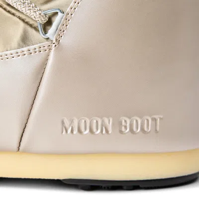 Moon Boot Icon Glance Satin Low Snow Boots In Gold