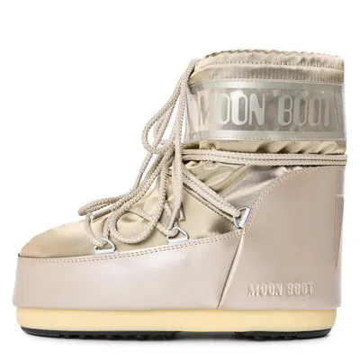 Moon Boot Icon Glance Satin Low Snow Boots In Gold
