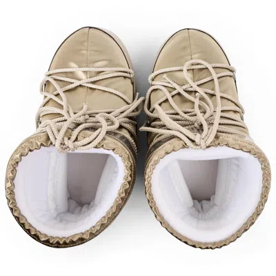 Moon Boot Icon Glance Satin Low Snow Boots In Gold
