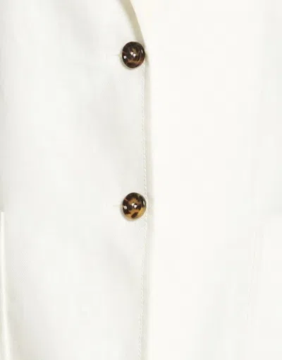 Max Mara Single-breasted Blazer In White