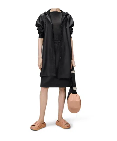 Rains A-line Raincoat In Black
