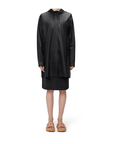 Rains A-line Raincoat In Black